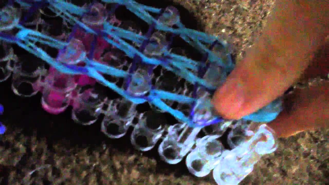 Tutorial Pulsera. Bracelet Rainbow Loom cadena triple trenzada. Parte 4