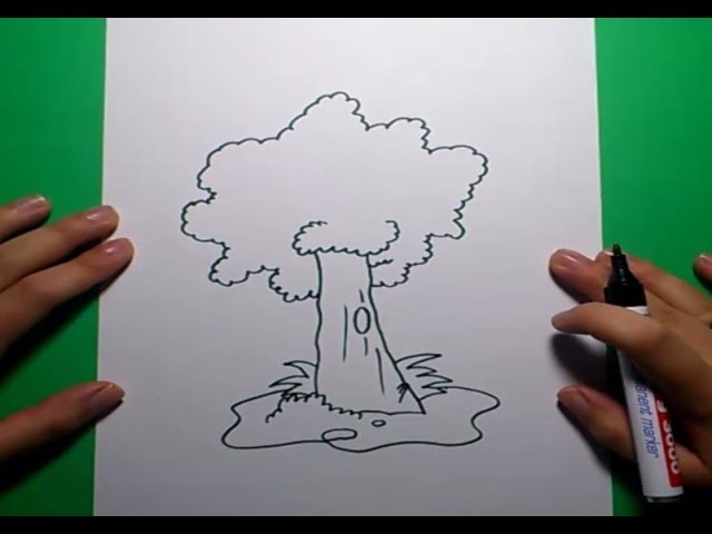 Como dibujar un arbol  paso a paso 3 | How to draw a tree 3