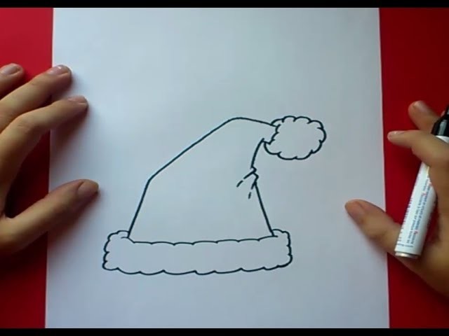 Como dibujar un gorro de papa noel paso a paso 2 | How to draw a santa claus hat 2