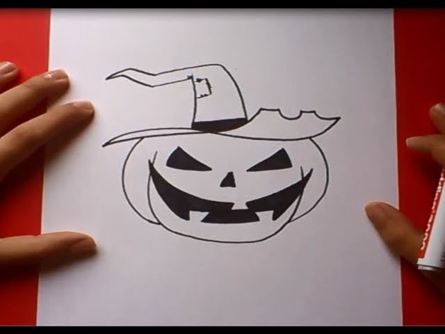 Como dibujar una calabaza paso a paso 2 | How to draw a pumpkin 2