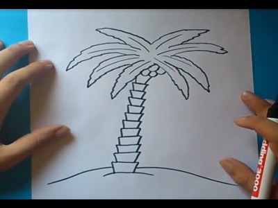 Como dibujar una palmera paso a paso 2 | How to draw a palm tree 2