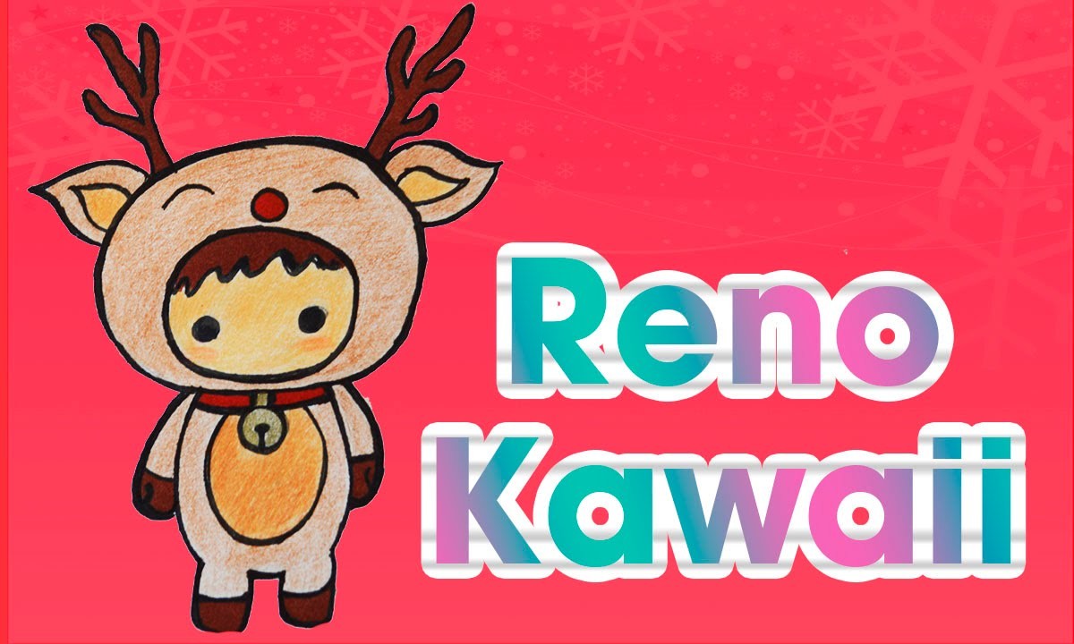Dibuja un reno kawaii navideño DIBUJOS DE NAVIDAD Aprende a Dibujar