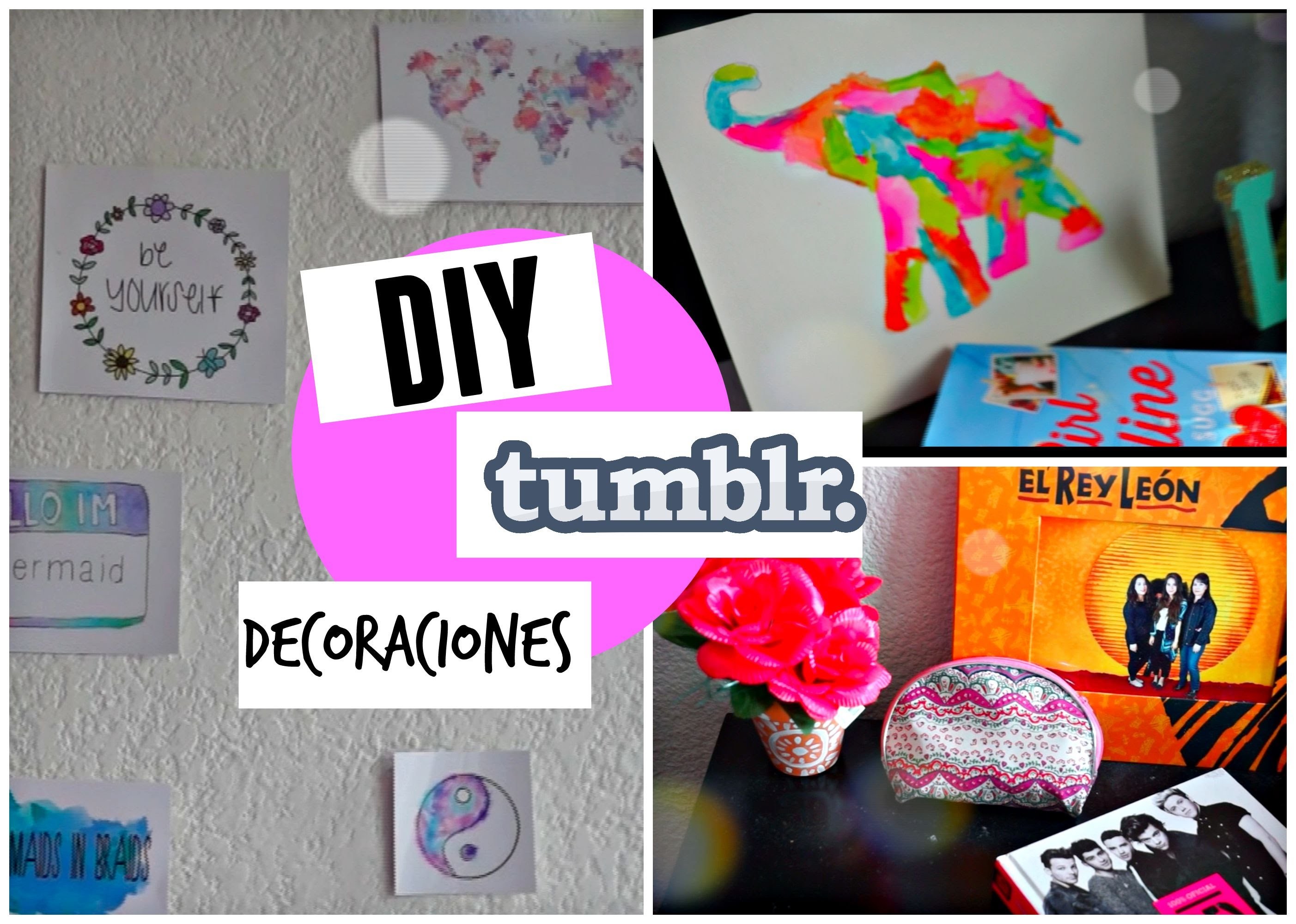 DIY Decoraciones para tu habitación TUMBLR ♡