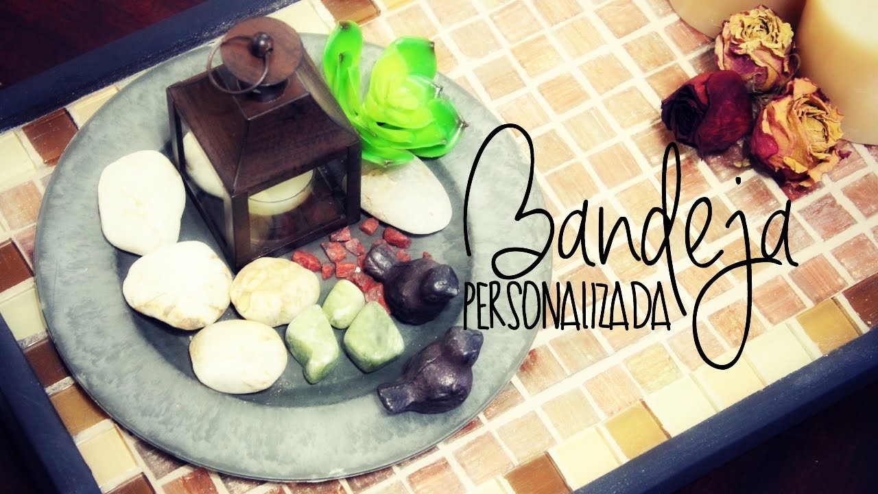 DIY - Idea para personalizar una bandeja. Make a DIY Tray with Mosaic Backsplash
