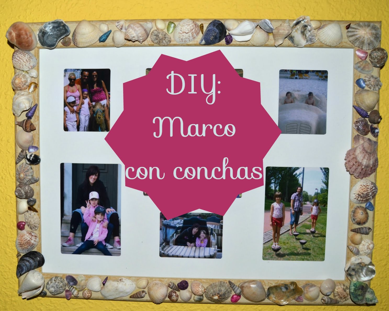 DIY Marco con conchas ☀ DIY Seashell frame