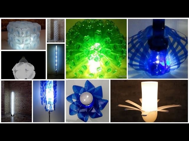 DIY.Más de 20 lámparas creativas con material reciclado - + 20 lamps made out of recycled material