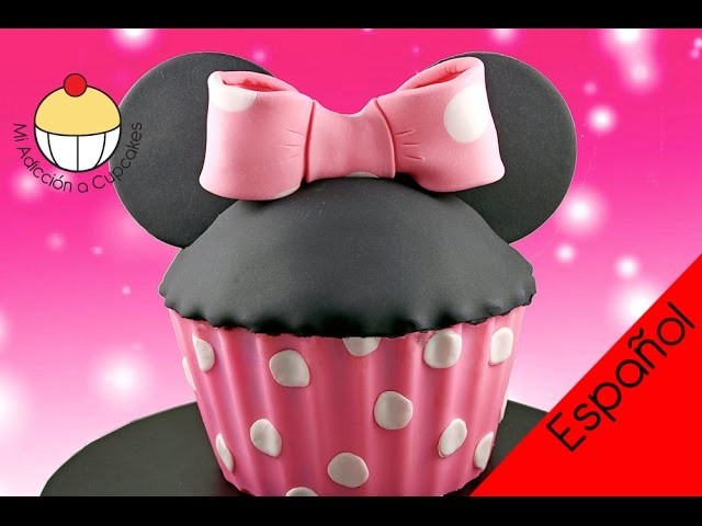 ¡Torta de Minnie Mouse! Cómo Hacer un Cupcake Gigante de Minnie Mouse con Cupcake Addiction