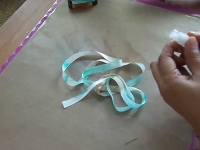 Teñir listones con tinta distress