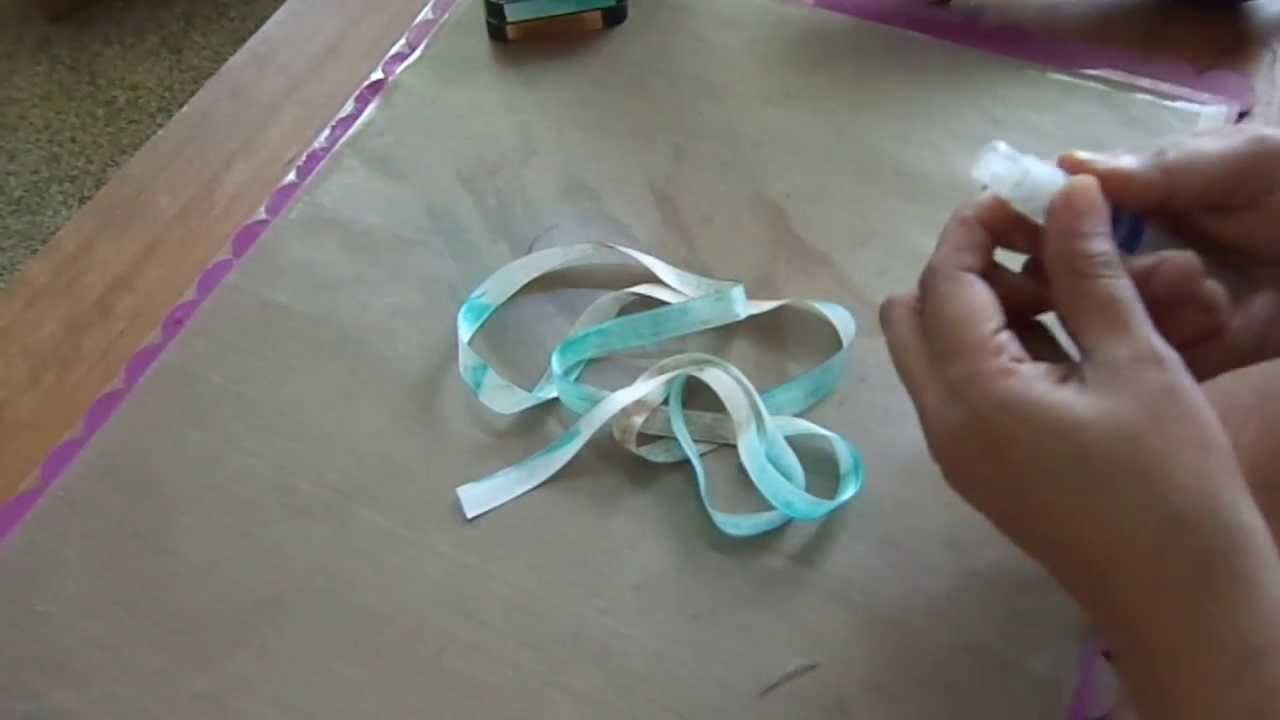 Teñir listones con tinta distress