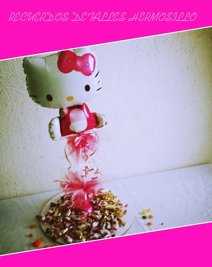 DIY Como Centro De Mesa DE Hello Kitty de globo