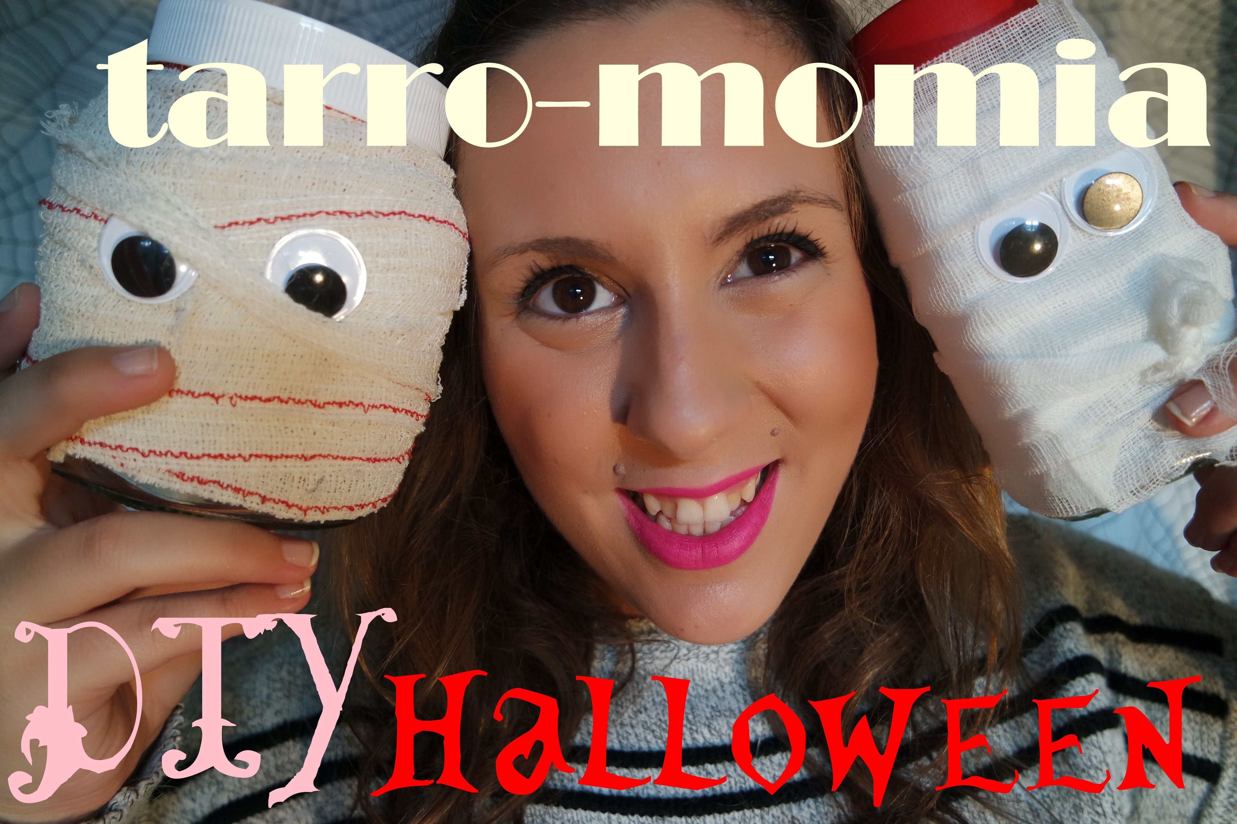 DIY Halloween Tarro Momia