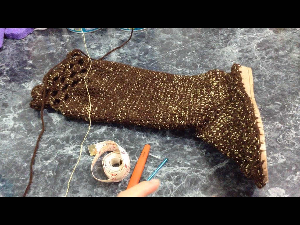 Bota tejida para dama crochet. Modelo Alma 2.2