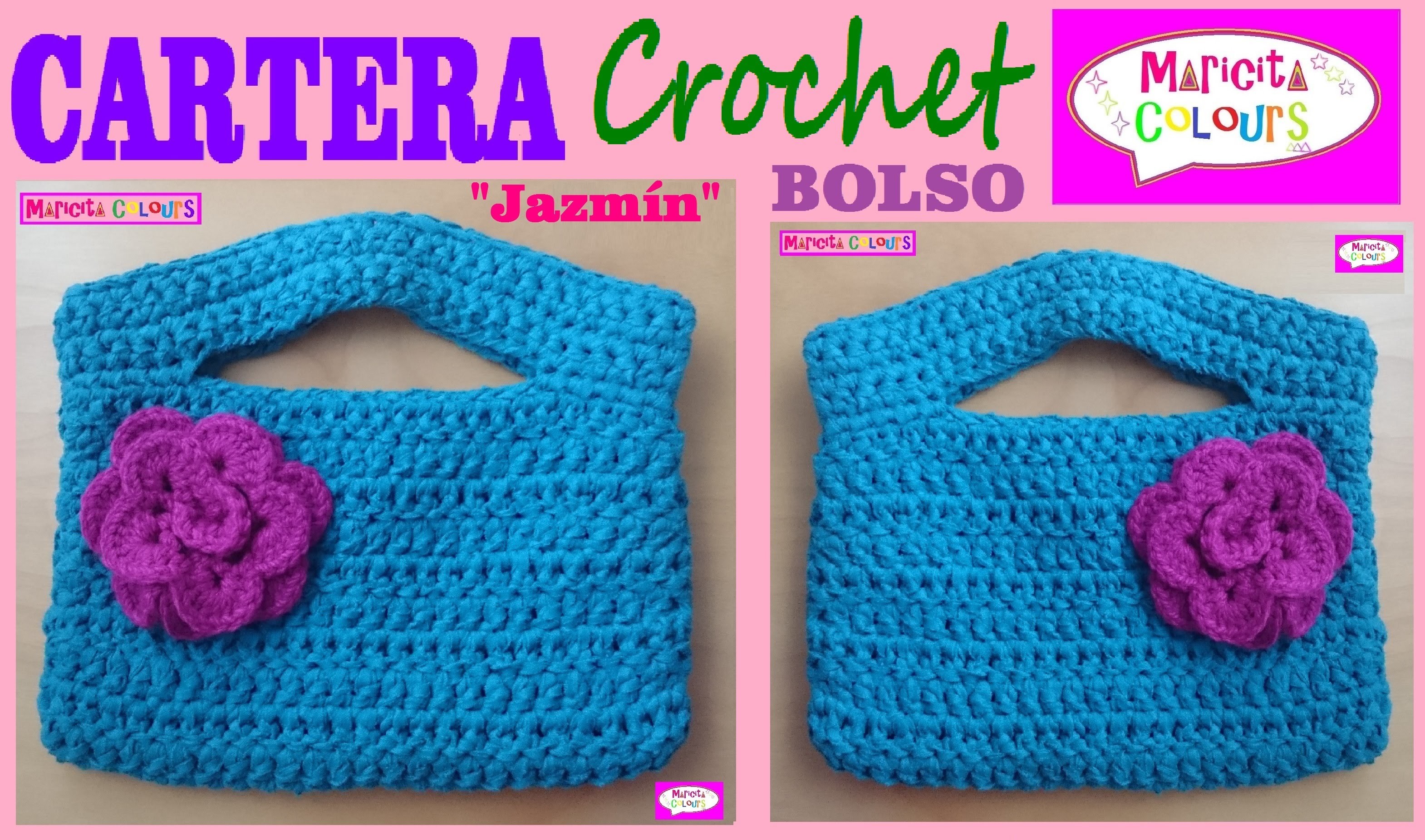 Cartera Bolso a Crochet "Jazmín" por Maricita Colours