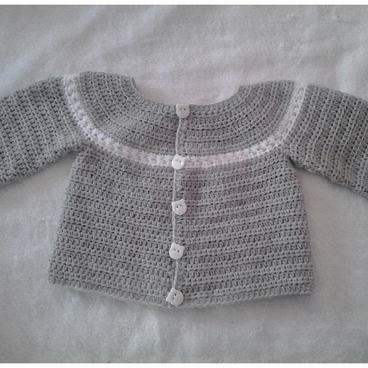 Chaquetita o chambrita a crochet para bebe  parte 1 #tutorial #DIY