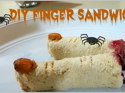 DIY Finger Sandwich Halloween Snack