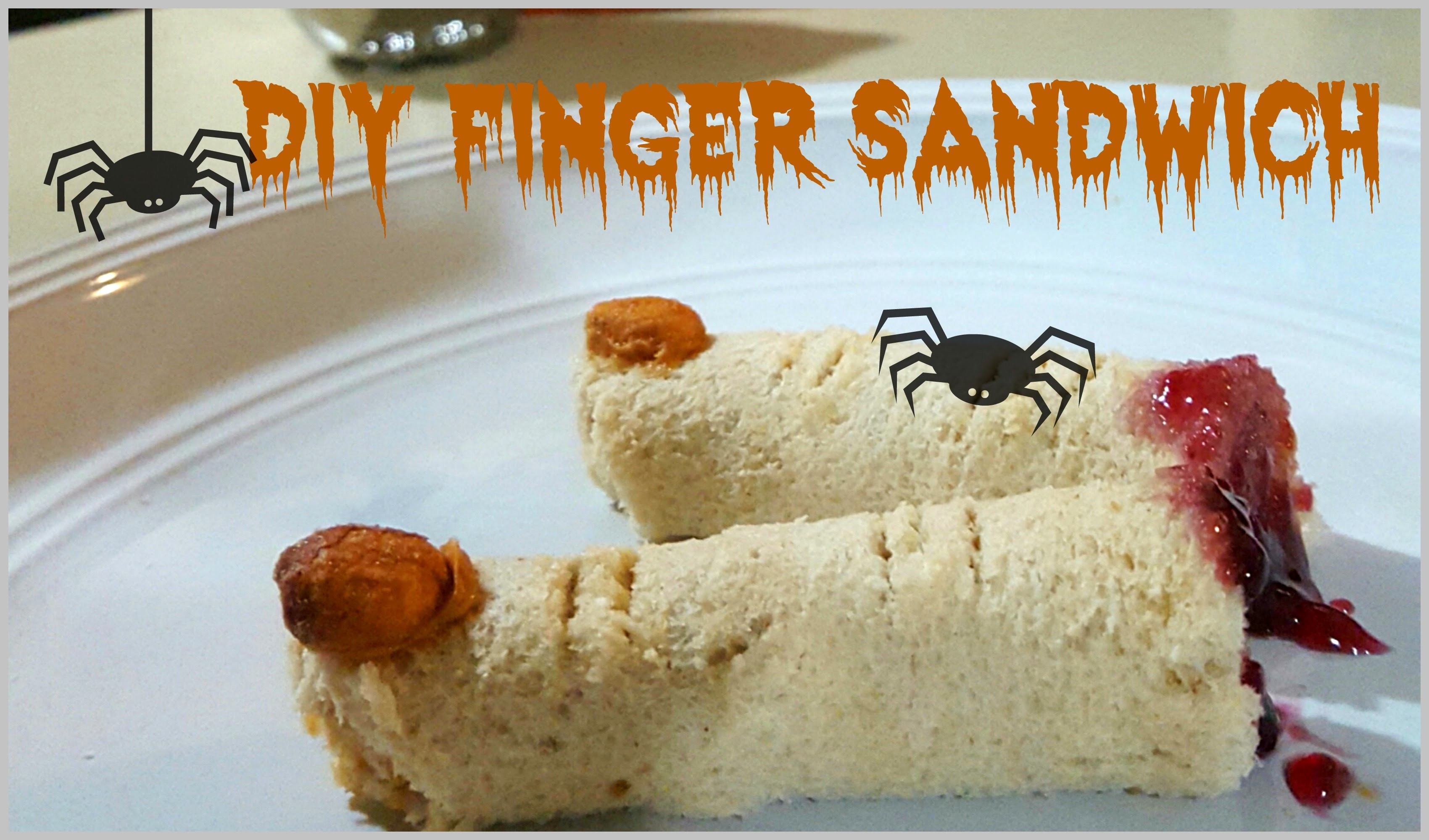 DIY Finger Sandwich Halloween Snack