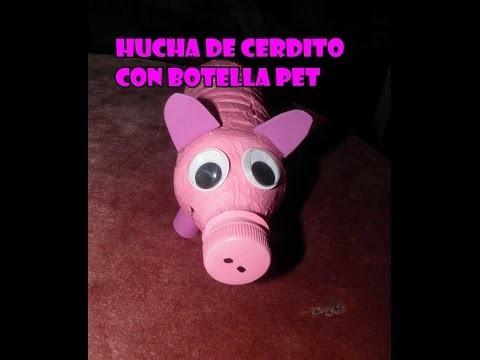 DIY Hucha de cerdito a partir de una botella PET de  50cl