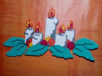 DIY TUTORIAL HAMA BEADS VELAS DE NAVIDAD