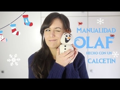 Manualidad navideña de Frozen Disney Olaf hecho con un calcetín | DIY | adorno navideño