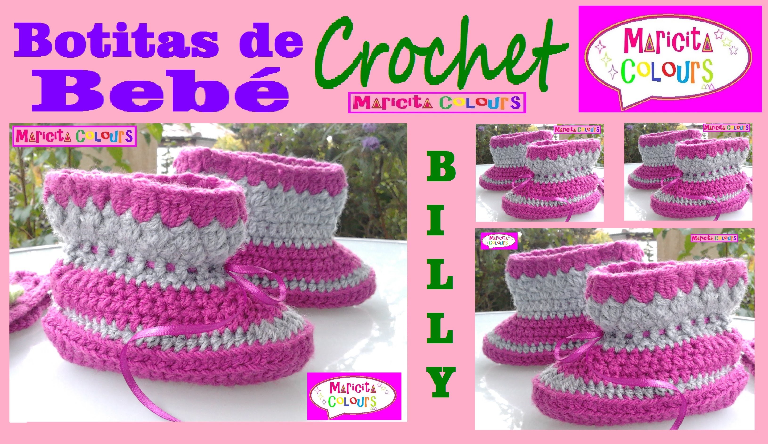 Botitas Bebé Billy Express 12 - 18 meses por Maricita Colours Tutoriales de Tejido Gratis!