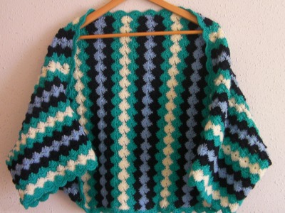 Crochet tutorial chaqueta kimono ganchillo