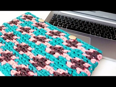 Funda para PORTATIL o TABLET en crochet TAPESTRY estilo WAYUU - tutorial paso a paso