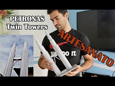 Presente Criativo Para Namorada - Edifícil Petronas Twin Towers de Palitos Artesanato Elton donadon