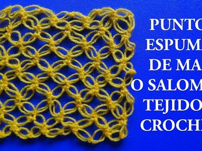 Punto a Crochet # 1: punto espuma de mar o punto salomon - points crocheted