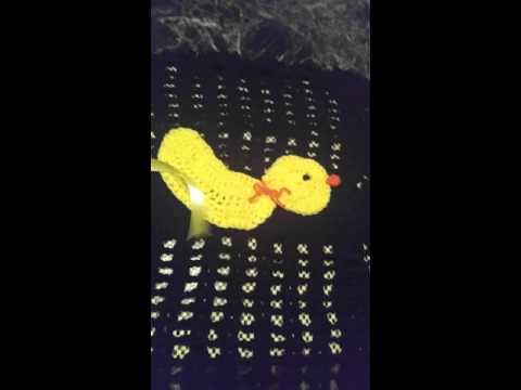 Set De bano a crochet de patitos