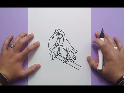 Como dibujar un pajaro paso a paso 4 | How to draw a bird 4
