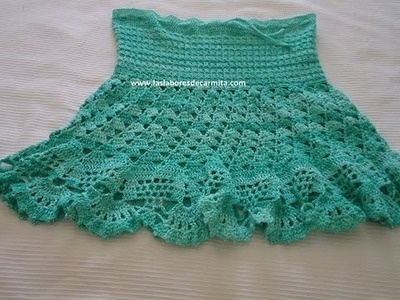 Falda Crochet  ganchillo paso a paso parte 1