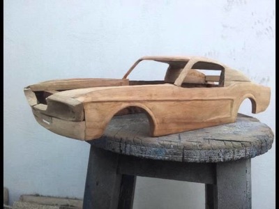 Maqueta ford mustang 1967 shelby escala  en madera parte 1