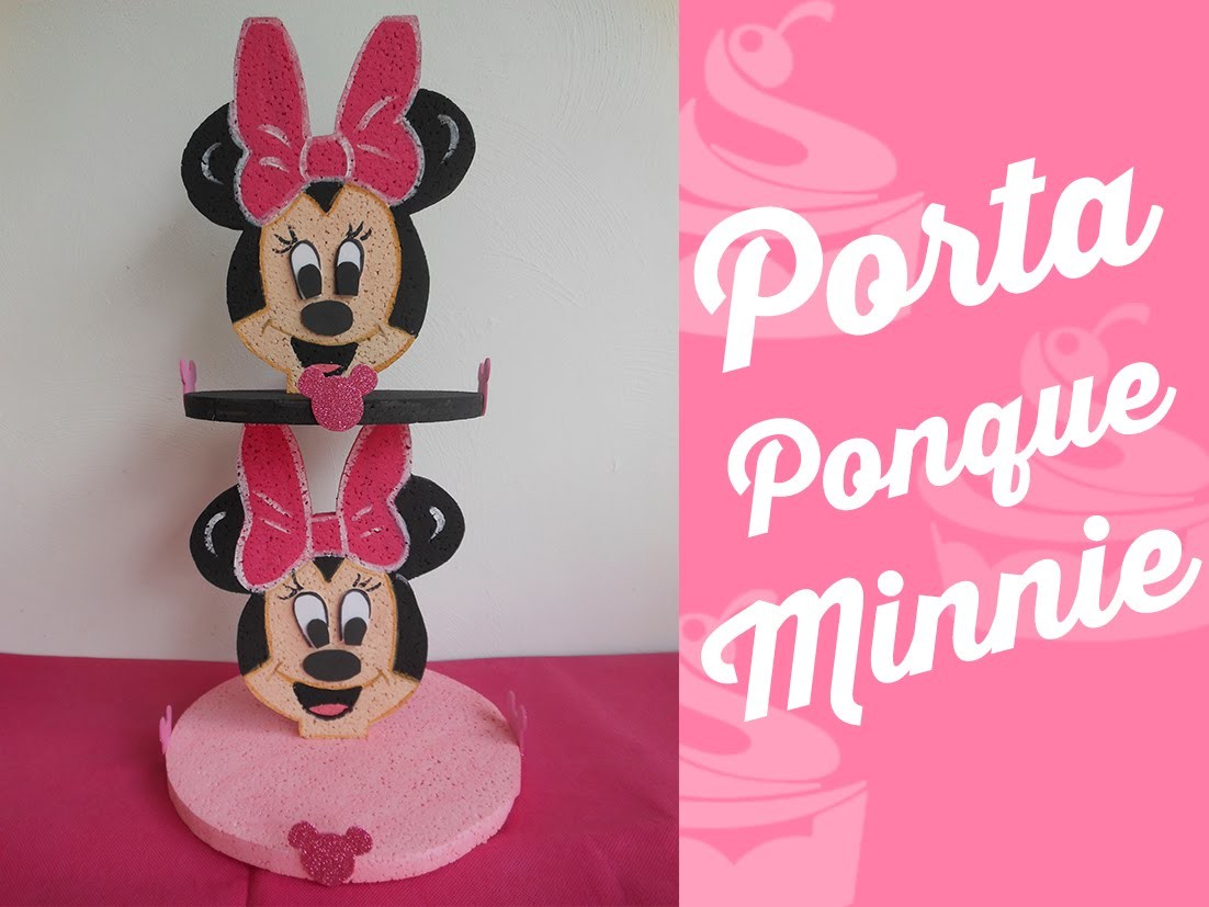 Porta Ponque Minie Mouse  (Holder Cupcakes Minie Mouse )
