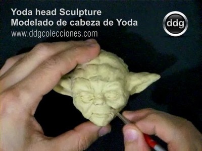 Yoda Star Wars, boceto de cabeza escultura por DDG