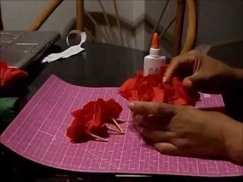 Arreglo con papel crepe