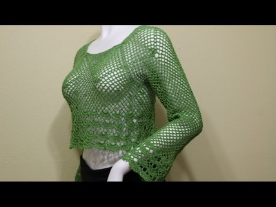 Blusa Verde Mente Crochet
