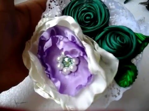 COMO HACER UNA VALERINA CON ROSAS DE TELA