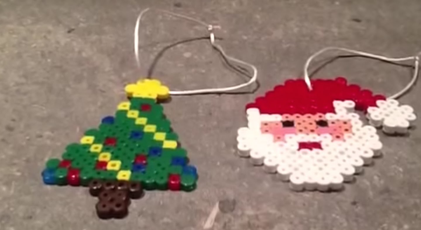 Decoraciones Árbol Navidad Hama Beads :)