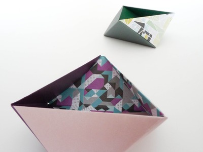 Origami triangular box