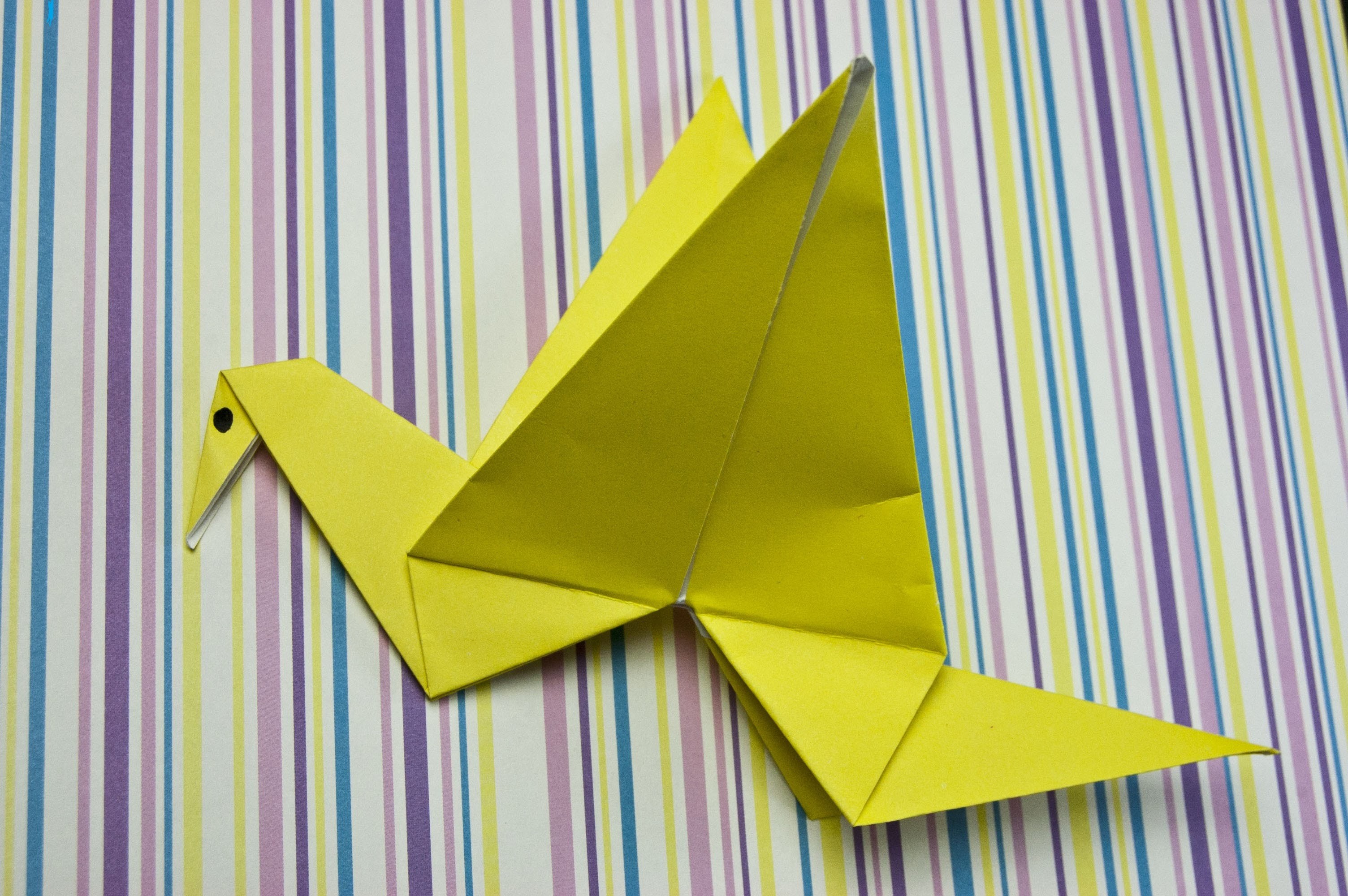 Pájaro Aleteador origami - Papiroflexia