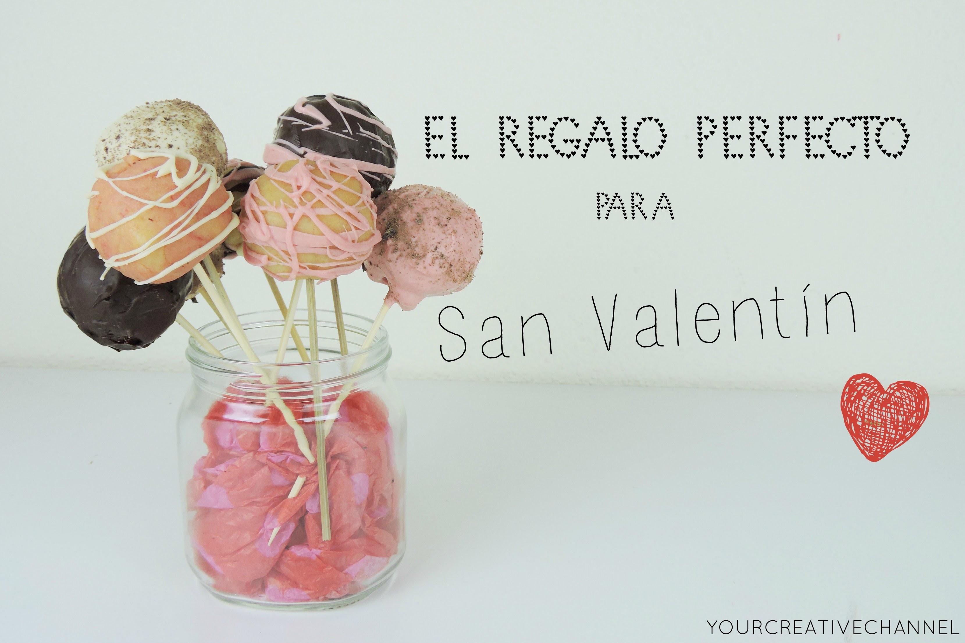 Cake pops para regalar en San Valentín. Valentine's Day Cake pops