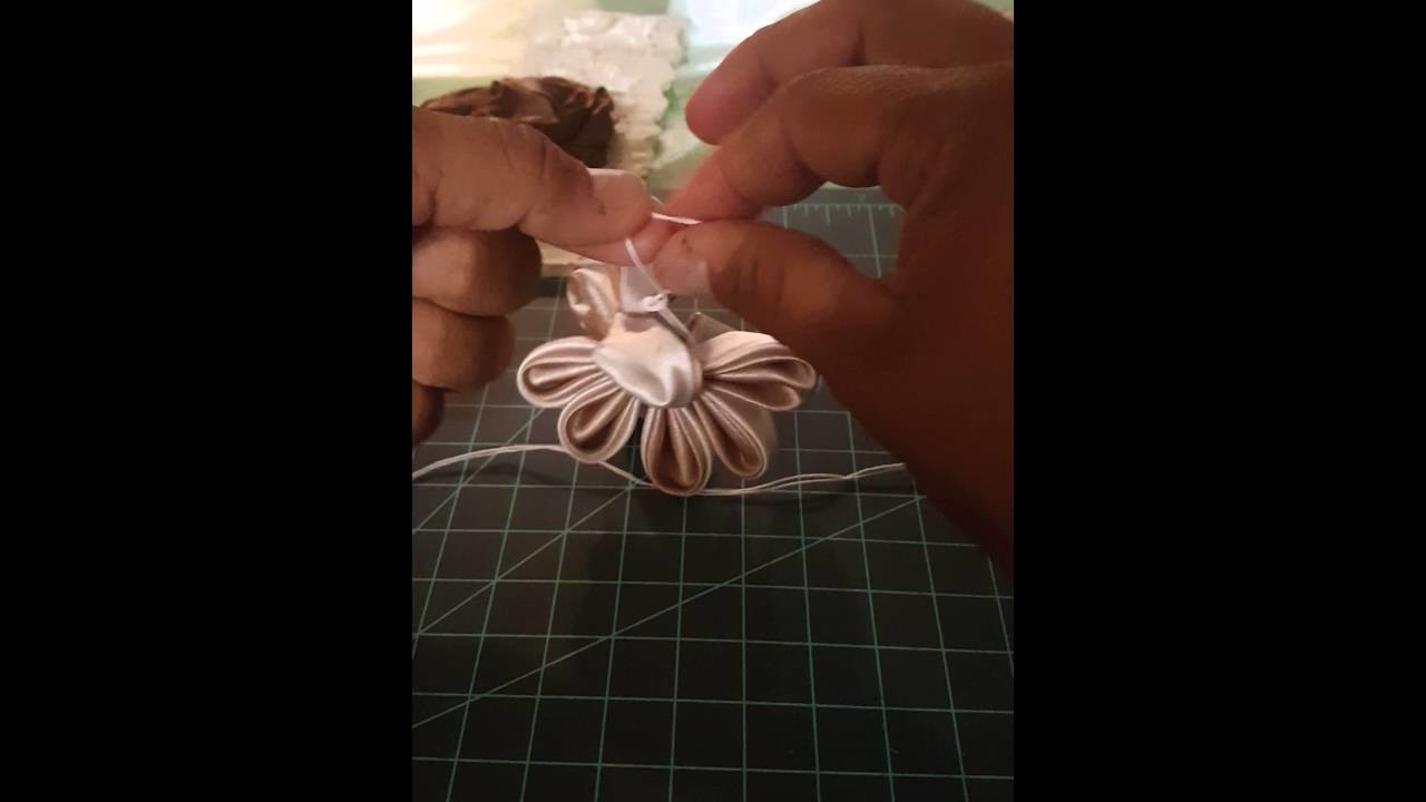 Como hacer la flor kanzashi en diadema