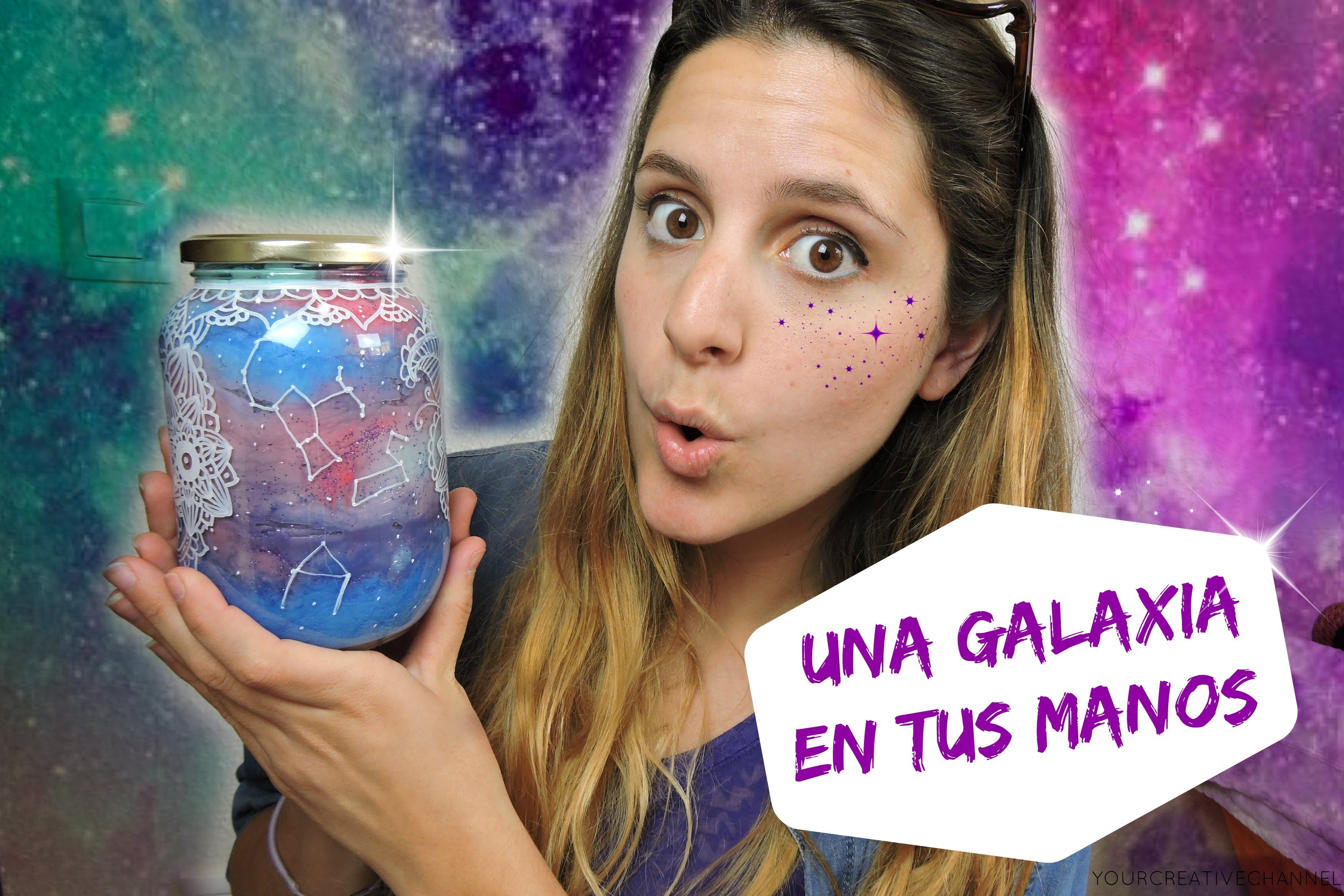 DIY bote galaxia y zentangle art - DIY Galaxy bottle and zentangle art