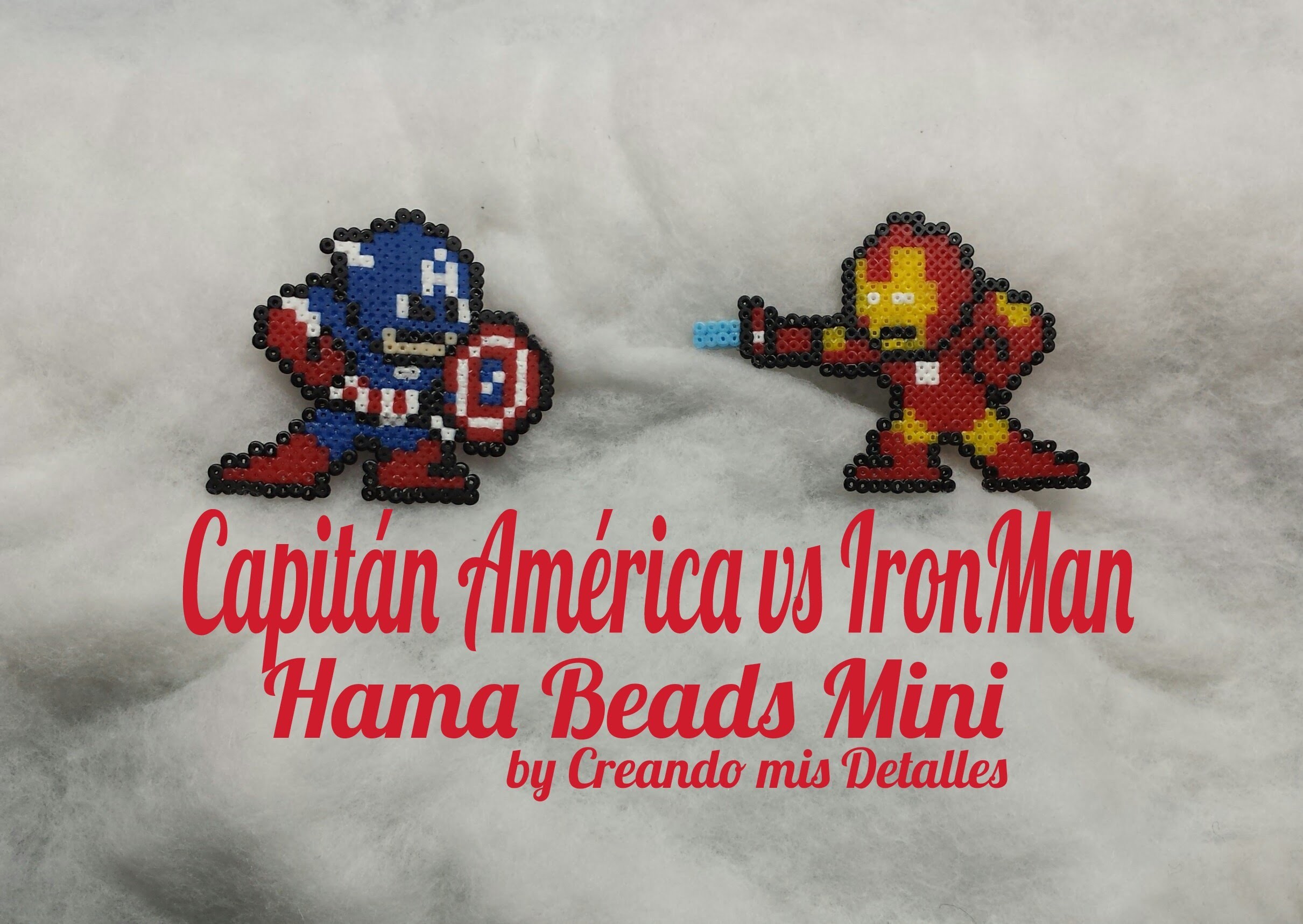 DIY Cápitan Ámerica e Ironman de Hama Beads Mini