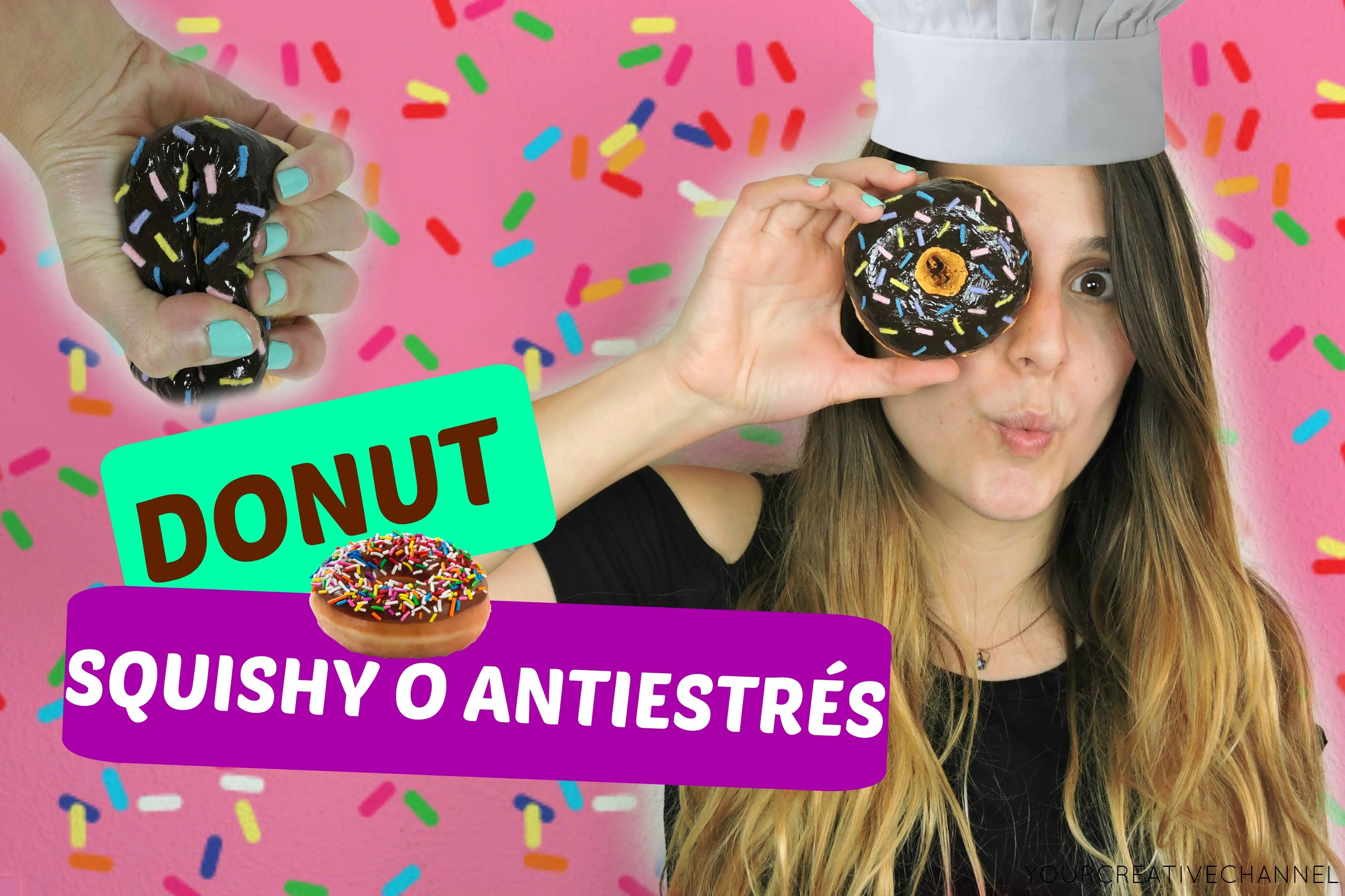 DIY donut squishy o antiestrés - DIY donut squishy or stress ball