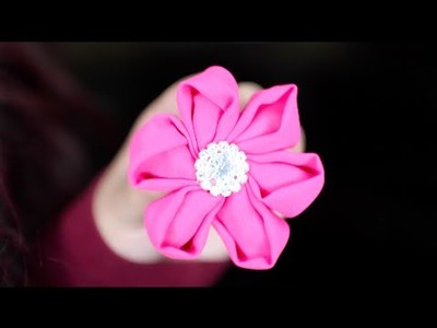 Flores Kanzashi De Tela Con Moldes, Reseña, Moños Para Niñas | Cabello