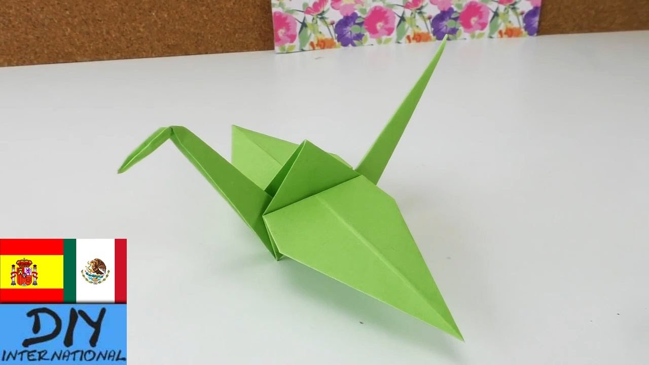 Gruya tradicional de origami | Ave de papel | Principiantes