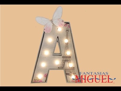 Letras con foquitos