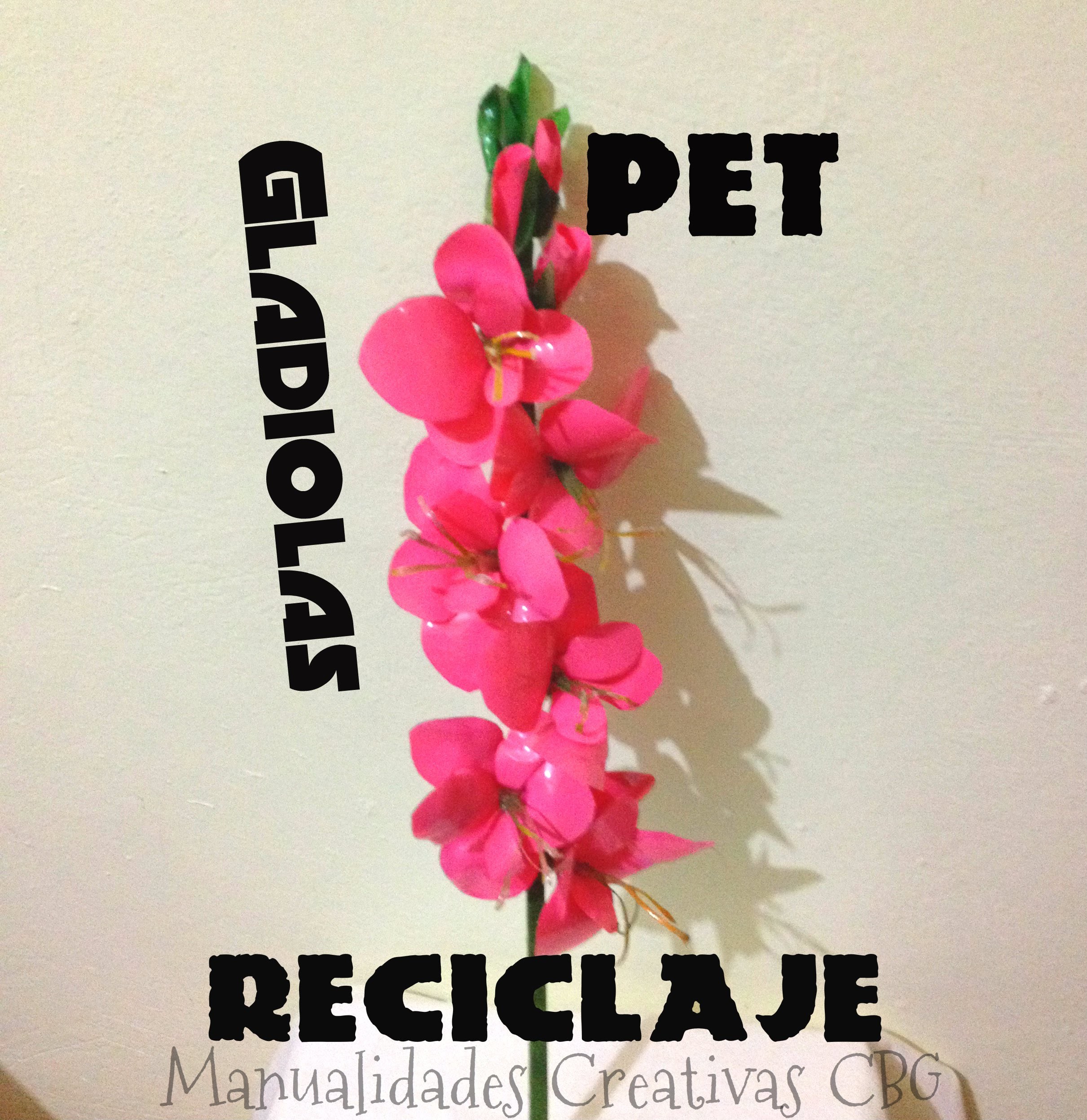 DIY Gladiolas Flores Pet plástico reciclaje Gladiola made ​​of PET plastic bottle