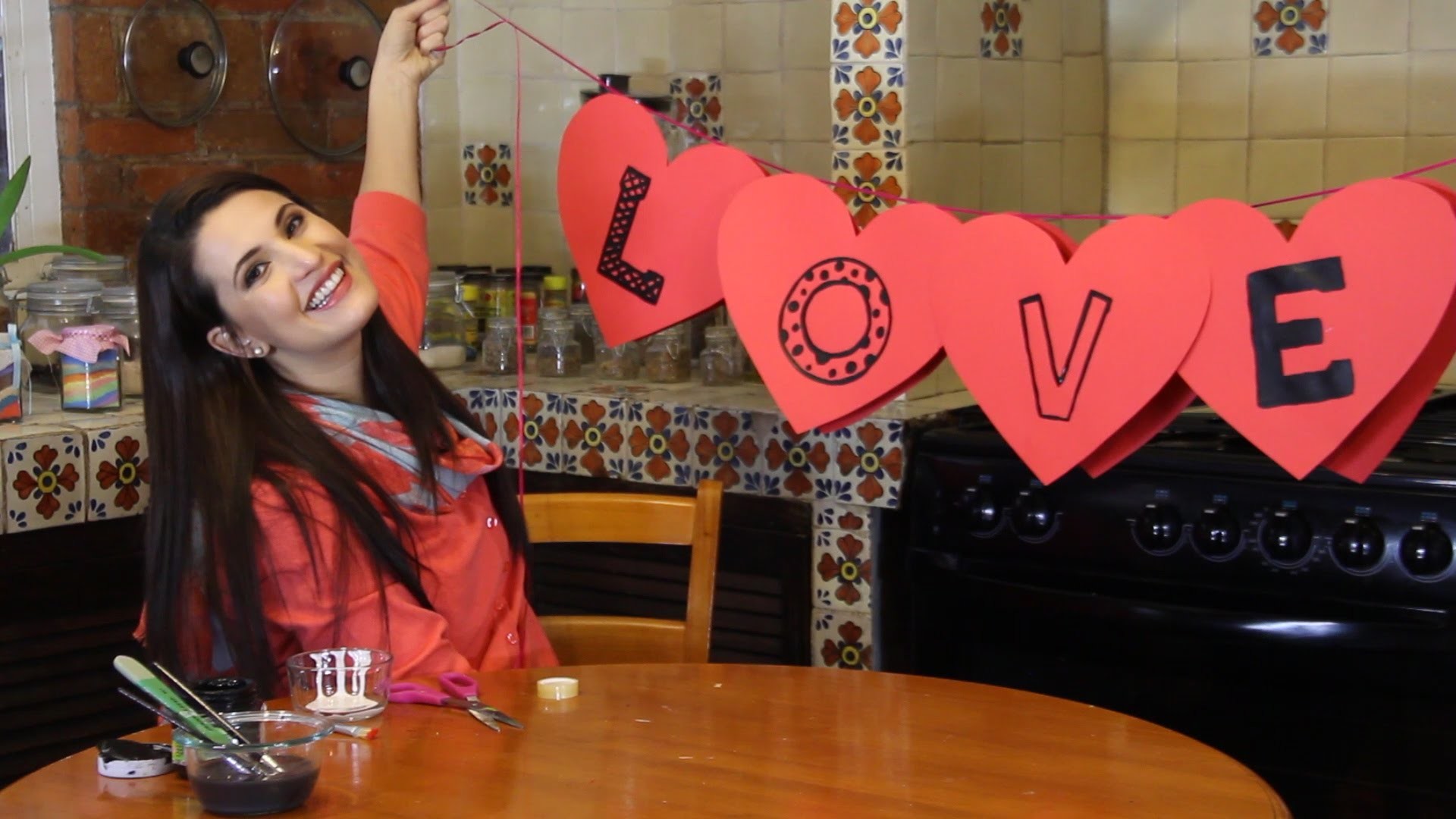 Letrero de corazones